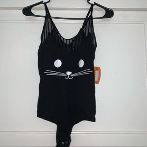 Cat skinny strap bodysuit